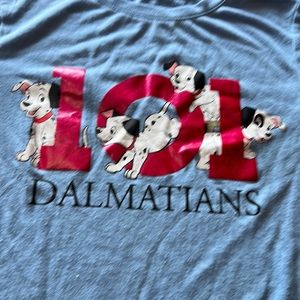 #124D Disney 101 Dalmatians tee on blue, size Medium